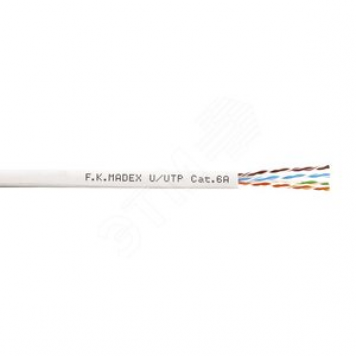 Витая пара U/UTP 4PR 23AWG Cat.6А PVC неэкранированная(DCM Test Report)
