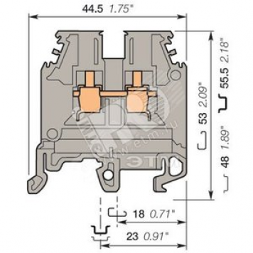 Клемма винтовая 4мм.кв. M4/6.V0 (ENT1SNA195116R0000)