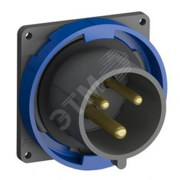 Вилка с прямым фланцем Easy&Safe 232EBU6W 32A 2P+E IP67 6ч (232EBU6W)