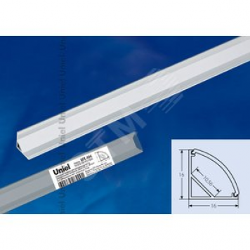 UFE-A06 SILVER 200 POLYBAG Накладной профиль для светодиодной ленты, анодированный алюминий. Длина 200 см. ТМ Uniel (UFEA06SILVER200POLYBAG)