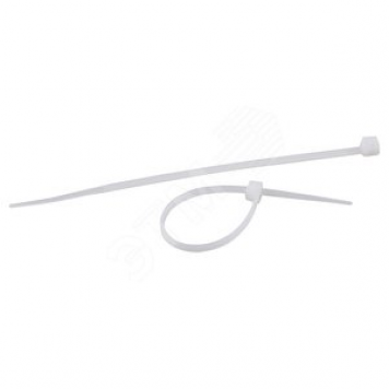 NO-KS0-02 ЭРА Кабельная стяжка 2,5х150 Белый White (100 штук) (100 pcs) (400/7200) (Б0039372)
