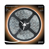 Лента светодиодная LED 5050/30-SMD 7.2W 12V DC теплый белый IP66 5м