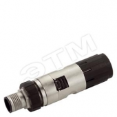 IE FC M12 PLUG PRO 4X2 M12 CONNECTOR WITH RUGGED METAL HOUSING A. FC CONNECT.- METHOD, WITH AXIAL CABLE OUTLET (X-CODED)1 PA