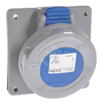 Розетка встраиваемая 16А 3К+H+З 230В IP67