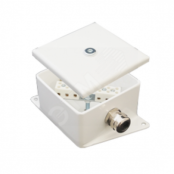 Коробка монтажная огнестойкая КМ-О (2к*60)-IP66-100х100 два ввода AC (КМ-О (2к*6,0)-IP66-100х100 AC)