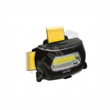 Фонарь налобный аккумуляторный KOC-LiPoH3WCOB, 3W COB LED, аккум. 3,7V 800mAh, 210Lm, 14 часов, Космос (KOC-LiPoH3WCOB)