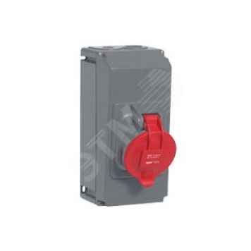 Розетка в корпусе IP44 3К+З 400v 63А Hypra