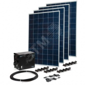Комплект Teplocom Solar-1500+Солнечная панель 250Вт х4 кабель 10 м MC4 коннекторы