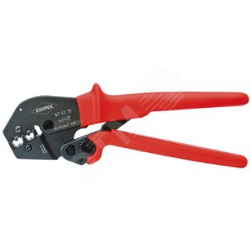 KNIPEX Пресс-клещи под изолированные и неизолированные контактные гильзы, 35-50 мм?, AWG 2+0, кол-во гнёзд: 2, L-250 мм, KN-975219