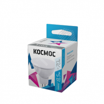 Лампа светодиодная LED 8.5Вт JCDR 220В GU5.3 D50x45 4500K белый 720 лм Космос (LkecLED8.5wJCDRC45)