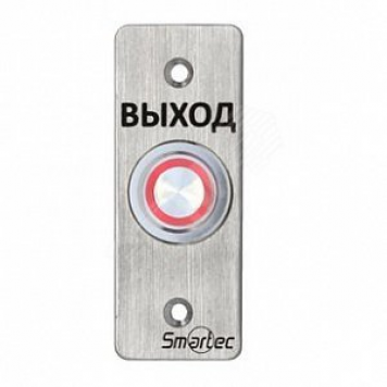 Кнопка металлическая, врезная, пьезоэлектрическая, подсветка, IP68, НЗ/НР контакты, размер 35х90 мм (ST-EX033L)