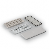 Фланец Cubo C размер F1, с отверстиями 1 x M32 без уплотнителя, PC/ABS