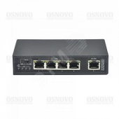 Коммутатор PoE Fast Ethernet на 5 портов 4хFE (10/100 Base-T) с поддержкой PoE (IEEE 802.3af/at), FE (10/100 Base-T) Uplink (SW-20500(Без БП))