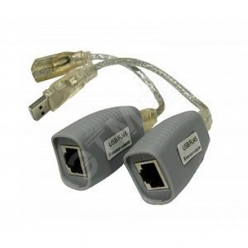 Удлинитель USB 1.1 интерфейса для клавиатуры и мыши по кабелю витой пары(CAT5/5e/6) до 100м (TA-U1/1+RA-U1/1)