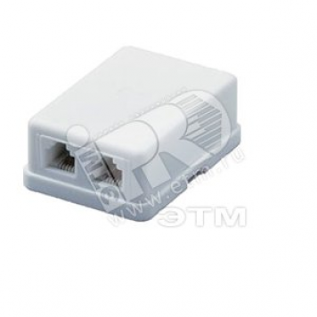 Розетка информационная настенная RJ-45 категория е 2 порта