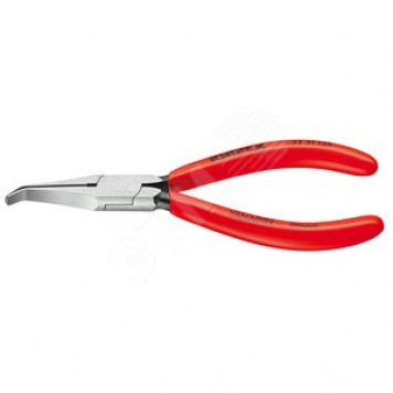 KNIPEX Плоскогубцы для регулировки реле, широкие плоские губки без насечки 34 мм под 40°, L-135 мм, чёрные, обливные рукоятки, KN-3231135