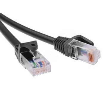 Патч-корд неэкранированный CAT5E U/UTP 4х2, LSZH, черный, 1.5м (RN5EUU4515BK)