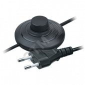Шнур NPS-FS01-170-2x0.5-BL 1.7м с выкл. черный Nav (61601)