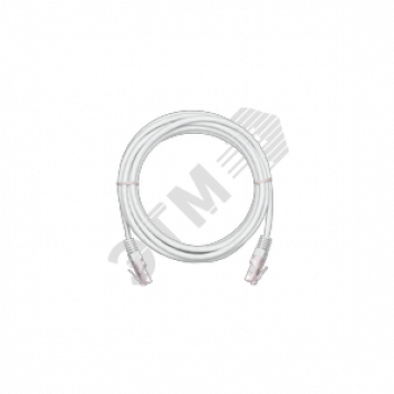 Шнур U/UTP 4 пары, Кат.5e, 2хRJ45/8P8C, T568B, медный, PVC, белый, 10м, 5шт. (EC-PC4UD55B-BC-PVC-100-WT-5)