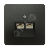 GUSI Extra МЕХАНИЗМ Роз. Комп.+Тел. (RJ45 CAT 5, RJ45), СП, Графит