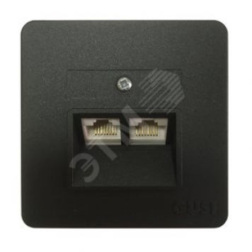 GUSI Extra МЕХАНИЗМ Роз. Комп.+Тел. (RJ45 CAT 5, RJ45), СП, Графит