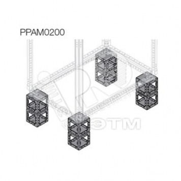 Элемент цоколя угловой сдвоенныйH=200мм (PPAM0200)