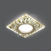 Светильник Backlight BL063 Квадрат. Золотой узор/Золото, Gu5.3, LED 2700K 1/40 (BL063)