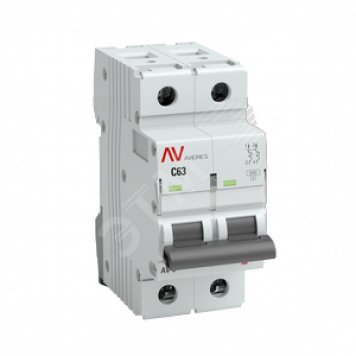Выключатель автоматический AV-10 2P 63A (B) 10кА AVERES (mcb10-2-63B-av)