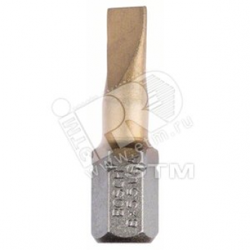Насадка-бита Max Grip 25мм S 0.8х5.5 TIN (10шт) (2.607.001.492)