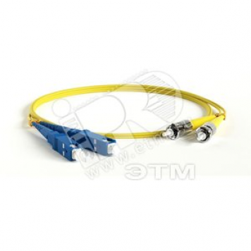 Патч-корд волоконно-оптический (шнур) SM 9/125 (OS2) SC/UPC-ST/UPC 2мм simplex LSZH (20м)