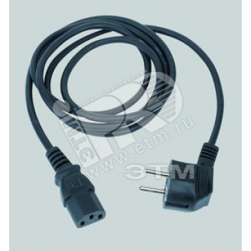 Connect Кабель электрический с вилкой 2к+з Schuko 2м графит (KTL8-14)
