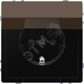 Розетка D-Life 16А с заземляющим контактом и крышкой IP 20 мокко SD (MTN2310-6052)