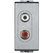 LivingLight Разъем Аудио 2хRCA алюминий (NT4281)