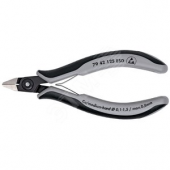 KNIPEX Прецизионные кусачки боковые для электроники антистатические ESD, вороненые 125 mm, KN-7942125ESDSB