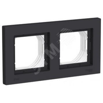 ATLASDESIGN AQUA 2-постовая РАМКА IP44, КАРБОН (ATN441002)