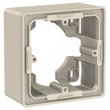 Коробка UNICA NEW для открытой установки 1-постовая бежевый (NU800244)
