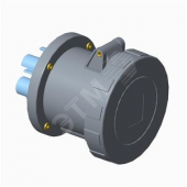 Розетка панельная 125А 2P+E IP67 1ч с прямым унифицированным фланцем 2125RU1W (2CMA167134R1000)