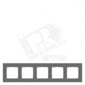 DELTA MIRO Рамка 5 постов черный металлик (5TG1115-2)