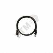 Шнур U/UTP 4 пары, Кат.5e, 2хRJ45/8P8C, T568B, 7х0,205мм, LSZH, черный, 1м (NMC-PC4UD55B-010-C-BK)