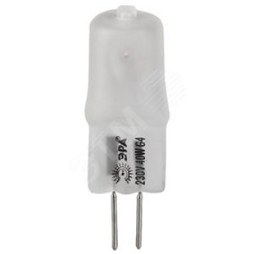 Лампа накаливания галогенная G4-JCD-40W-230V-FR (галоген, капсула, 40Вт, нейтр, G4) ЭРА (100/1000/35000) ЭРА