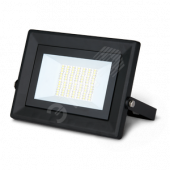 Прожектор светодиодный ДО-50Вт 6500К IP65 6500К черный Qplus Gauss