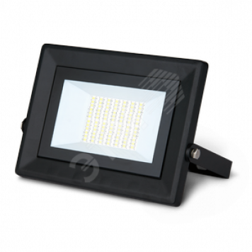 Прожектор светодиодный ДО-50Вт 6500К IP65 6500К черный Qplus Gauss