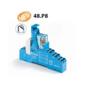 Модуль интерфейсный электромеханическое реле 2CO 10A контакты AgNi 12В DC IP20 безвинтовые клеммы 'Push-in' пластиковая клипса LED+диод (48P870120050SPA)