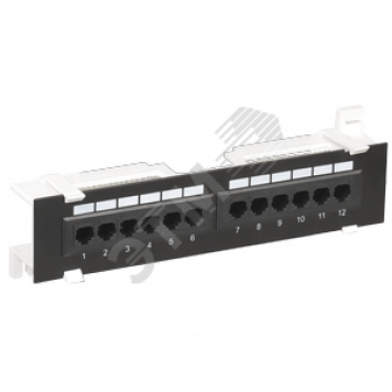 Патч-панель настенная кат.6 UTP, 12 портов (IDC Dual) (PP12-C6U-D05)