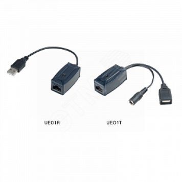 Удлинитель USB интерфейса по кабелю витой пары (CAT5 и выше). (UE01)