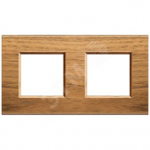LivingLight Рамка прямоугольная 2 поста Европейский орех (LNA4802M2LNC)