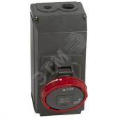 Розетка на поверхность IP67 3K+З 400v 63А Hypra (059437)