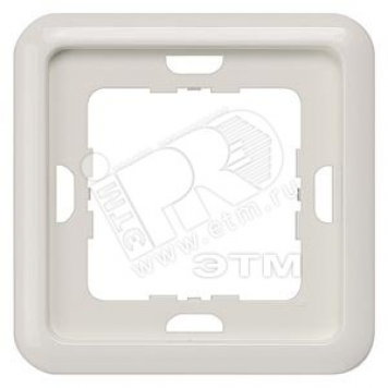 DELTA PROFIL Рамка 1 пост с прямыми углами 80X80мм титаново-белая (5TG1811)