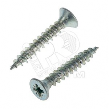 Шуруп универсальный 5х80 потайная головка, остроконечный, оцинкованный (100шт) - коробка