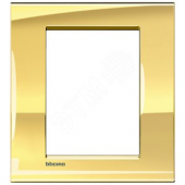LivingLight Рамка прямоугольная 3+3 модуля Золото (LNA4826OA)